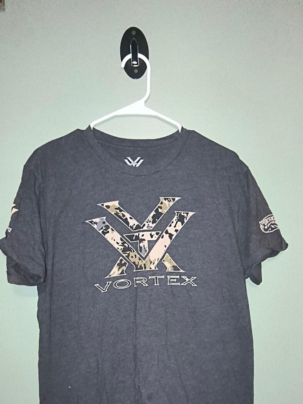 Vortex Men's Short Sleeve Graphic Tee in Charcoal